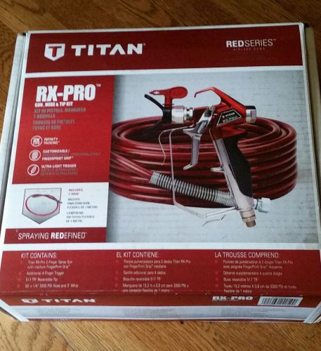 Titan rx-pro red series airless kit spray gun 3&#039; whip 50&#039; hose  0538022- oem for sale