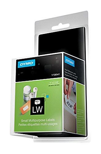 DYMO LW Small Labels, 1-Inch x 2-1/8-Inch, White, Self-Adhesive, Roll of 500,