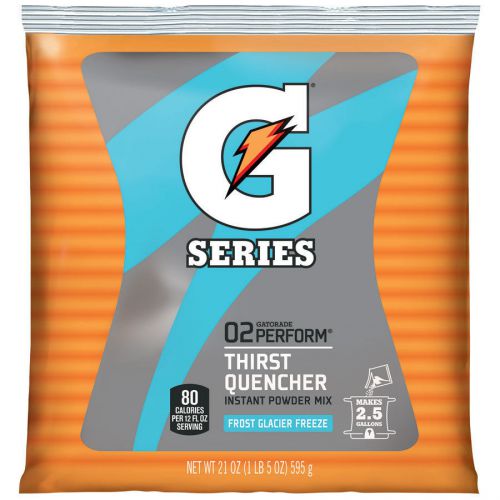Gatorade Original Powdered Drink Glacier Freeze Powder 2.5GAL Packets 32/Car
