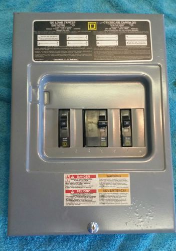 Square d qo612l100s 100 amp single phase indoor load center w/3 circuit breakers for sale