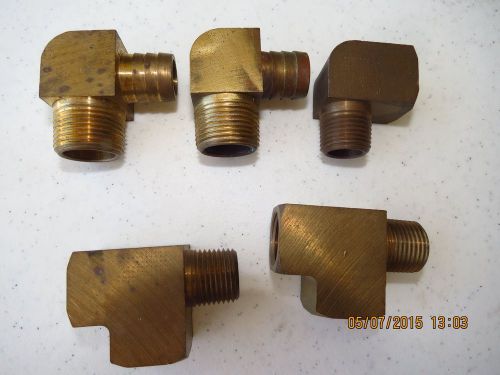 Five (5) bar stock / barstock brass fittings - going out of business for sale