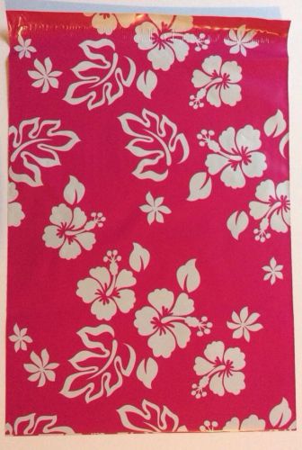 100 10 X 13 Pink Hawaiian Print  Poly Mailers