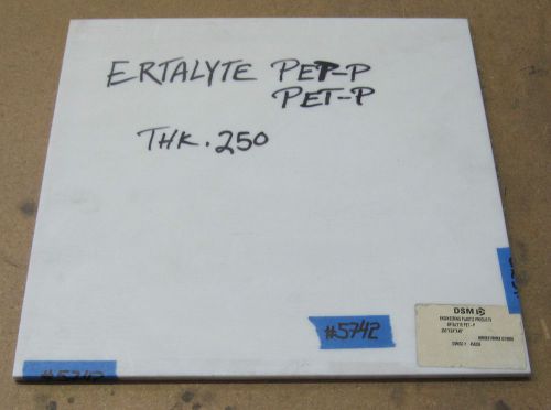 White pet-p ertalyte (polyethylene terephthalate) .25&#034; x 14&#034; x 14&#034;  3 lbs. for sale