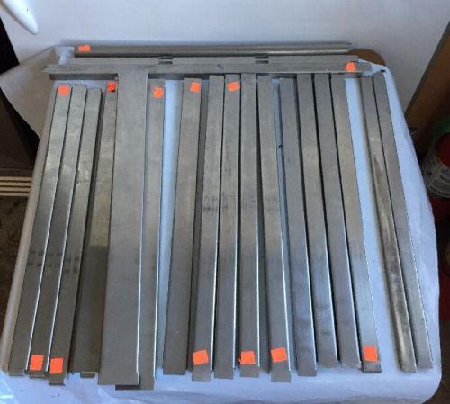 Lot of twenty 20&#034; x 1 and 20 x 2&#034; stainless steam table/ sandwich bar adapters for sale