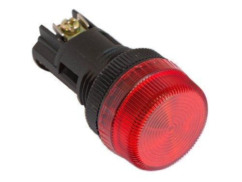 Alpinetech NPL-22 Red 22mm 120V AC/DC LED Pilot Indicator Light
