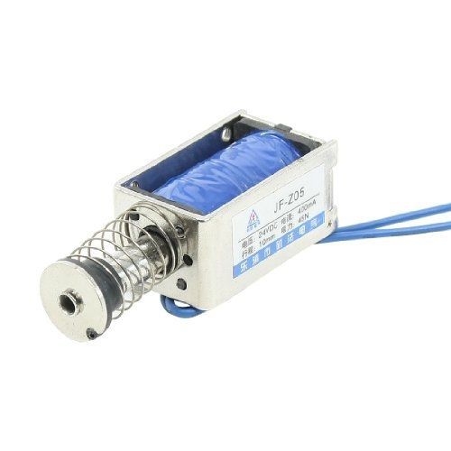 uxcell Uxcell Push Type Open Frame Solenoid Electromagnet, 45N 9.9 lb., 10 mm,
