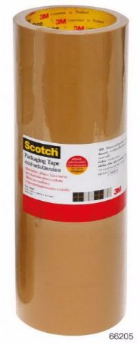 3M SCOTCH CLEAR BROWN SHIPPING PACKING TAPE REFILL 6 ROLLS 1.88&#034; X 43.7 YARDS