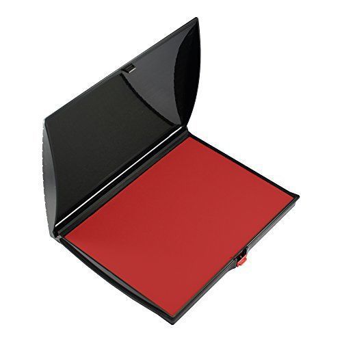 Shiny AS-SHI0940195 Large Stamp Pad, Felt, Plastic Cover, S4, 5&#034; x 7&#034;, Red