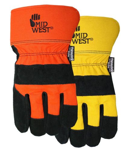 Midwest gloves and gear 7751thp02-l-az-6 suede cowhide with thinsulate work g... for sale