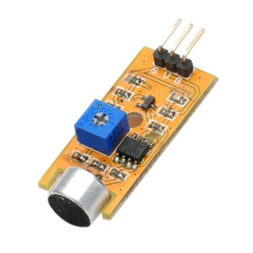 DC 5V Adjustable Mic Sound Detection Sensor Module Yellow For Arduino