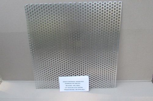 ALUMUINUM PERFORATED METAL  1/2 HOLES ON 11/16 CETNTERS----24&#034; X 48&#034;--.063THICK