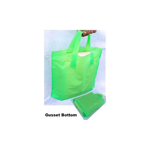 16X15+6&#034; 250 pcs Soft Handle Frosty Shopping Bag All Colors