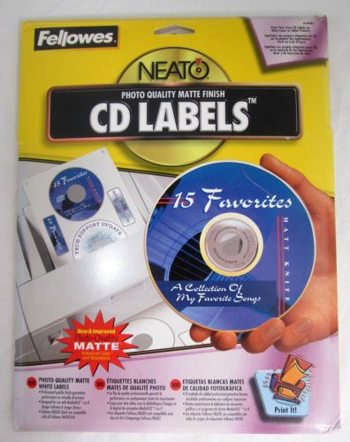 Fellowes CD Labels Photo Quality 200 Neato 99941 Matte Finish DVD Disk