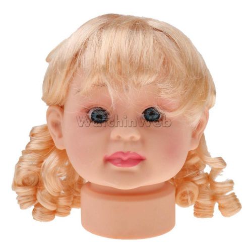 Girl Manikin Mannequin Head Infant Hat Glasses Display Model - Come with Wig