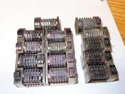 Fourteen (14) Smaller Size Used Letterpress Numbering Machines