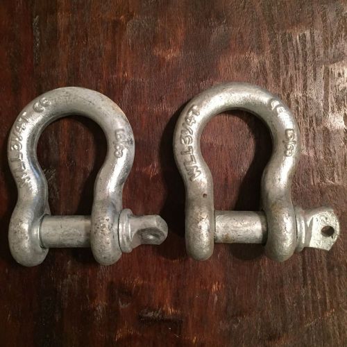 2 screw pin anchor shackles, 5/8&#034;, 3 1/4 ton for sale