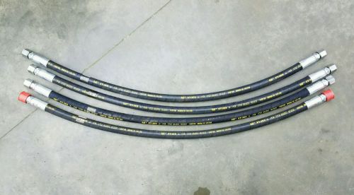 4000 PSI Caterpillar 3/4&#034; #12 hydraulic hose lot JIC female - 4 pieces @ 4&#039; long