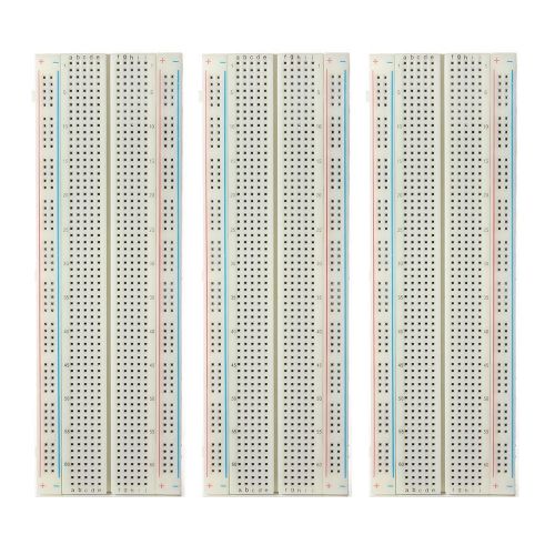 (3) solderless mb-102 mb102 breadboard 830 tie point pcb breadboard for arduino for sale