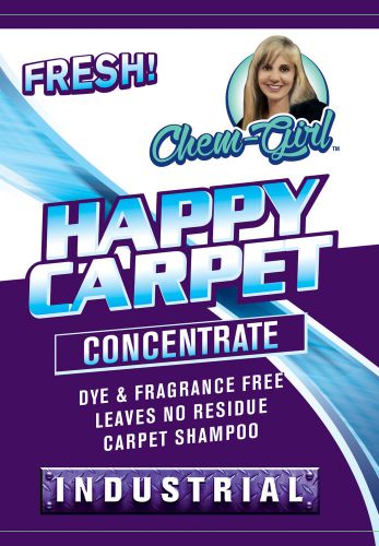HAPPY CARPET Concentrated Carpet Shampoo Dye &amp; Fragrance Free Professional Grade