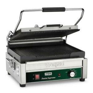 Panini Supremo Large Panini Grill 120 Volt  14.5 in. x 11 in. Cooking Surface