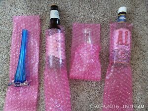 100 Anti-Static ~3.9 x 12&#034; Pink Bubble Bag Cushioning Wrap Padding Packing 3/16&#034;