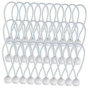 30 Pcs Bungee Cords with Balls 4 inch White Ball Bungees Heavy White 4 Inch