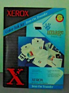XEROX IRON-ON TRANSFERS - 10 SHEETS - 8.5x11 INCH FOR COLOR INK JET PRINTER!