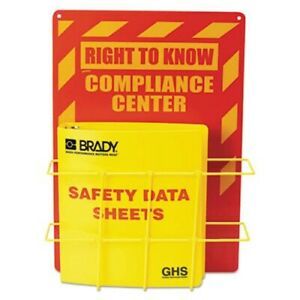 Labelmaster SDS Compliance Center, 14 x 20, Yellow/Red (LMTH121370)