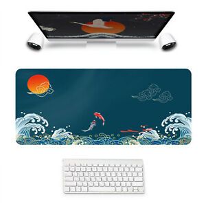 Classical Retro Chinese Style 90x40cm Large Mouse Pad Keyboard Mat D