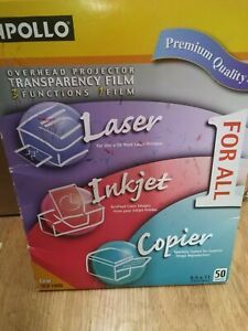 Apollo Transparency Film Multi-function Letter Size Clear New Laser Inkjet 50