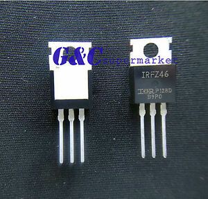 5PCS IRFZ46 IRFZ46N TO-220 N-Channel 53A 55V Transistor MOSFET