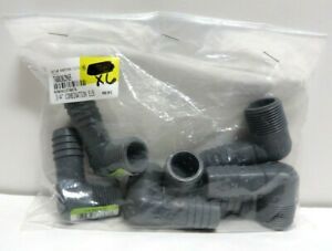 B.P. Co. Insert Combination Elbow Pipe Fitting 3/4&#034; 352807 Gray (6 Pieces) USA