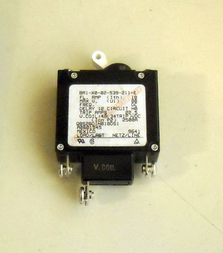 Carling ba1-x0-02-539-211-e 18a single pole 80vdc circuit breaker for sale