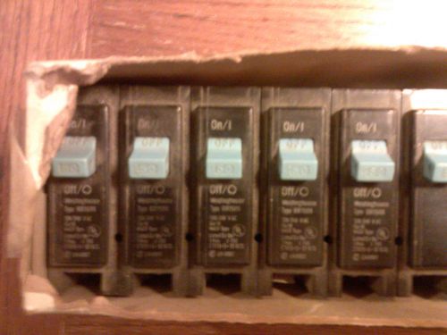 Westinghouse 50amp single pole circuit breakers (quantity 7) type br150r for sale