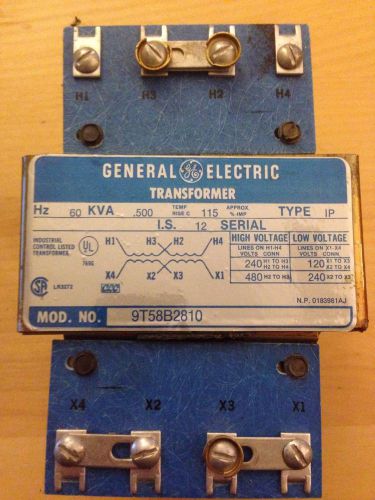 General Electric 9T58B2810 Transformer .50 1/2 Kva 1Ph 240/480V 120/240V