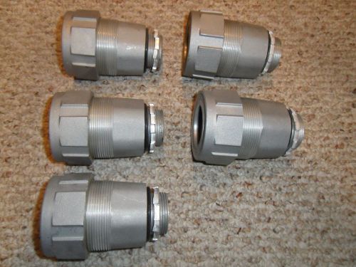 CROUSE HINDS TECK 125-8  Aluminum Connector 1.350-1.625&#034;  w/locknut Lot of 5