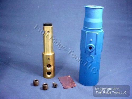 Leviton blue 17 series male detachable cam plug dual set screw 690a 600v 17d22-b for sale