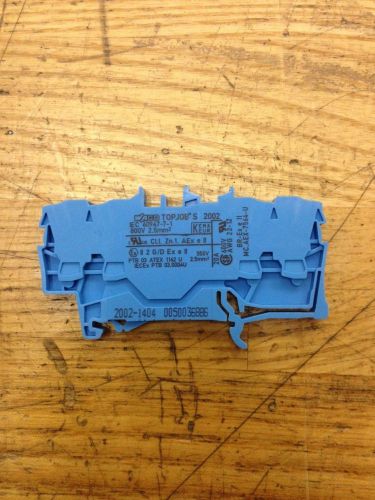 WAGO 2002-1404 TOPJOBS CAGE CLAMP TERMINAL TOP 4 CONDUCTOR 20A (BLUE)  LOT OF 5