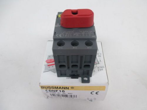 New bussmann cdnf16 non-fusible 16a 600v-ac 3p disconnect switch d221733 for sale