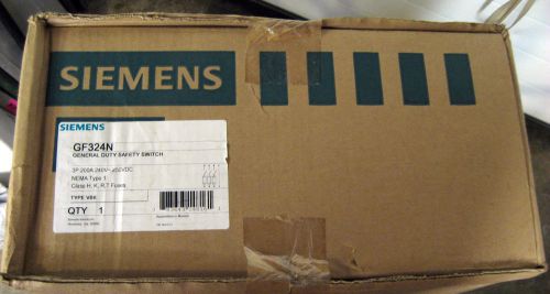 NEW SIEMENS GF324N 200 Amp 240 Volt 3 Phase fused disconnect switch