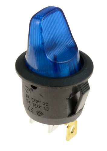 Fat illuminated Blue Toggle switch 12V LED SPST Car Dash
