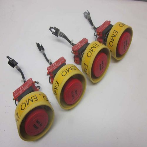 Lot of 4 ersce twist to reset e-stops w/c01b 10a ac15 6a/230v contact blocks for sale