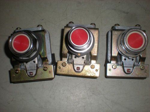 Lot of (3) Square D CL9001KRD2UH1 Time Delay Panel Mount Pushbutton Switches