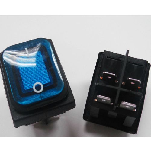 Blue IP65 Waterproof 4 Pin 2 position Rocker switch 250V/10A 125V/16A UL