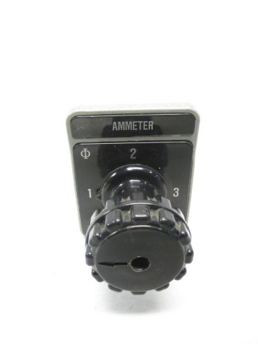 KRAUS &amp; NAIMER C18-A017 600V-AC 20A AMP ROTARY AMMETER SWITCH D470346