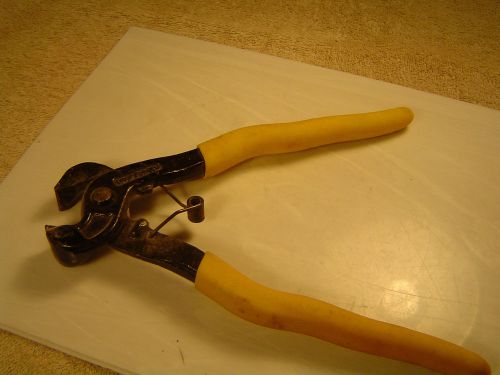 Pair of used Drop Forged spring loaded wire cutters w/rubber covered handles.
