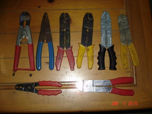 Lot of 8 Wire Strippers Crimpers