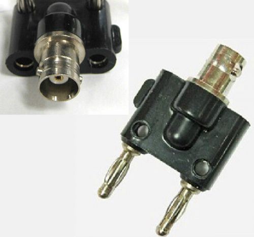 10pcs bnc female to dual 4mm banana plug adapter connector dual binding posts for sale