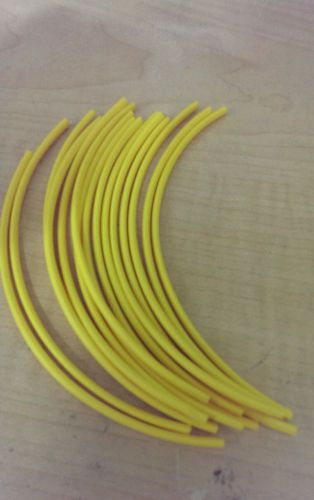 Lot x 15  6&#034;length yellow thin wall heat shrink tubing 3/32&#034; shrink ratio 2:1 for sale
