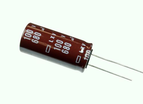 LOT of (2 pieces) Nichicon 680UF 100V 105C Radial Electrolytic Capacitors